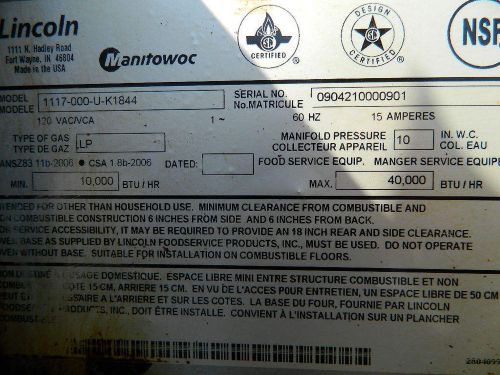 Lincoln impinger 1117-000-u 61&#034; gas conveyor ovens - impinger series for sale