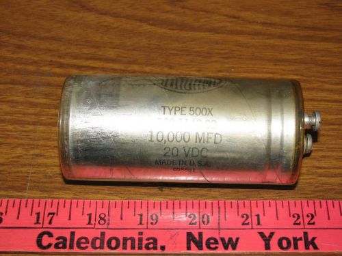 Sangamd  500-1142-02 Capacitor, 10,000 MFD, 20 VDC