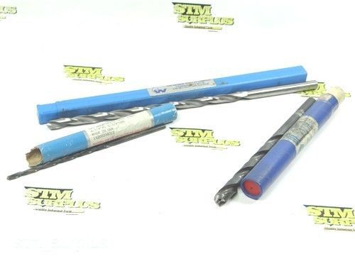 Lot of 3 hss whalley chuck shank coolant fed twist drills 3/16&#034; to 1/2&#034; for sale