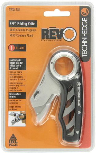 Techni Edge 03-731 REVO Folding Utility Knife (Black or Gray, Color Varies), New