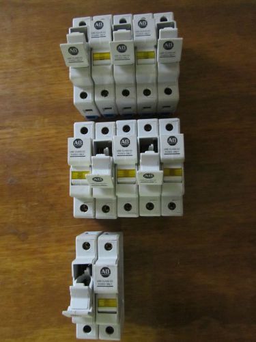 12 X AB 1492 - FB1C30 - L FUSE HOLDER 600V 30A w/ LIGHT ALLEN BRADLEY 1 POLE