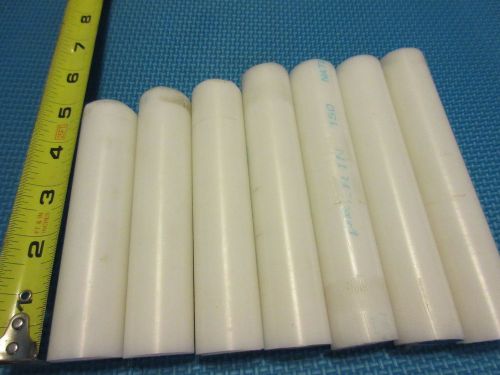 (7) Pcs, White Acetal - Delrin Round Rod 1-1/8&#034; diameter  x 4.5&#034; long minimum