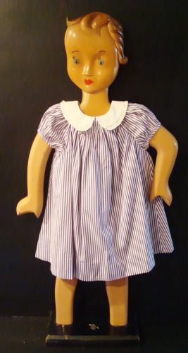 VINTAGE 1930&#039;S WOODIKIN GIRL MANNEQUIN  RARE!