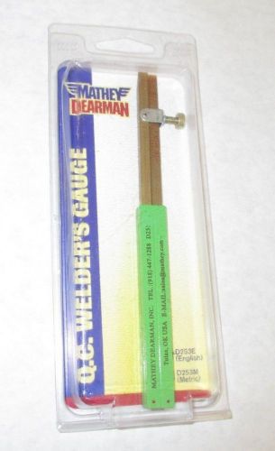 Mathey dearman qc welder&#039;s gauge model d253e english &#034;hi lo&#034; q.c. gauge for sale