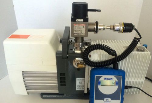 Alcatel Adixen 2021 i Dual Stage Rotary Vane Vacuum Pump Rebuilt 14.6 CFM