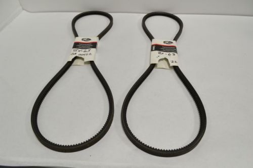 LOT 2 GATES BX-63 TRI-POWER V-BELT NOTCHED GRIP 63X5/8IN WIDTH BELT B210916