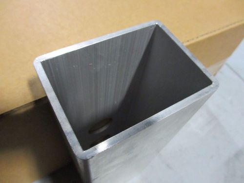 Lot of 4 BIG Aluminum Square Channel 11.3125&#034; x 4.125&#034; x 3&#034; .186&#034; sidewall.