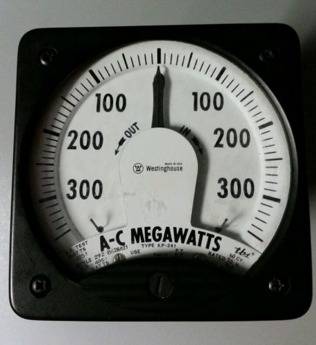 VINTAGE AC MEGAWATTS GAUGE!  Man Cave Must!  Make an offer**