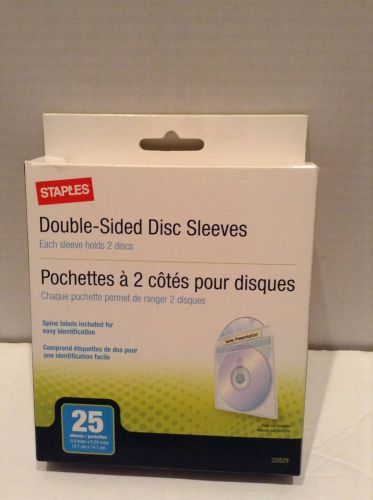 Staples® CD Sleeves, 25/Pack #32829