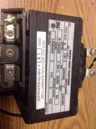 Allen Bradley 1497-N16 B Control Circuit Transformer .13 KVA 220/440,240/480 USE