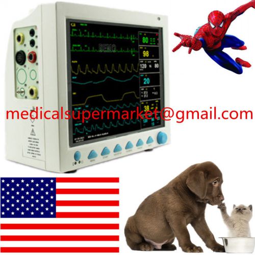 US Shipping, CE FDA CMS8000VET ICU CCU Patient Monitor, 6 parameters, Promotion