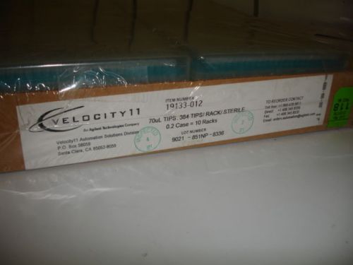 AGILENT Velocity 11 - 70uL 384 TIPS PER RACK CAT NO. 19133-012 10 Racks