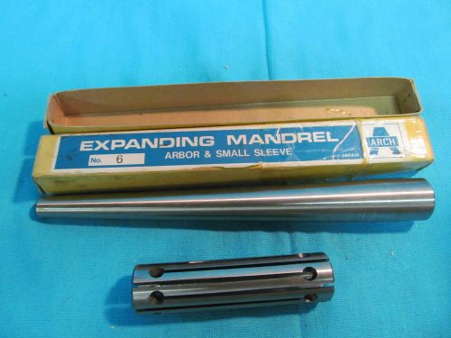 ARCH No. 6 EXPANDING MANDREL 9&#034; ARBOR 4&#034; SLEEVE 1&#034; - 1 1/2&#034; JAPAN