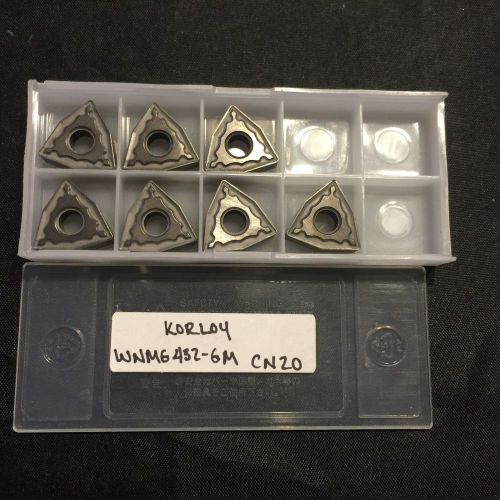 Korloy WNMG 432 - GM  CN20 Ceramic Inserts **7 Inserts**