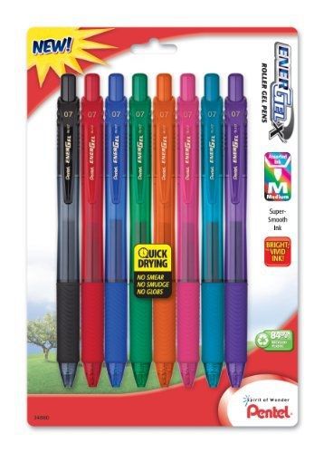 Pentel energel-x colors retractable liquid gel pen, 0.7mm, metal tip, assorted for sale