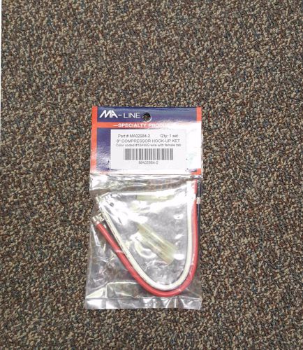 MA-Line MA02984-2 8&#034; COMPRESSOR HOOK UP, #10AWG WIRE W/FEMALE TAB-NEW!!!!