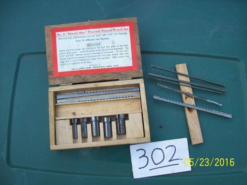 Dumont &#034;minute man&#034; precision keyway broach set no.0 for sale