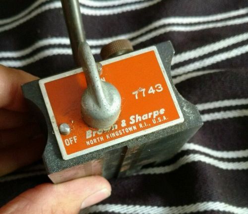 Brown &amp; Sharpe Magnetic Indicator Base #7743 VINTAGE TOOL