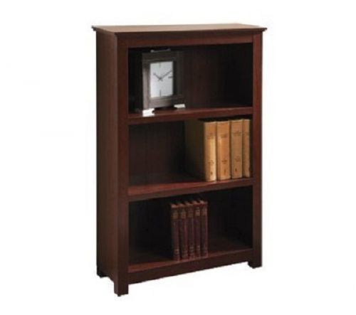 Mahogany Finish 3-Shelf Bookcase 45.25&#034; H x 31.25&#034; W x 10.75 D