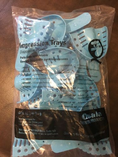 Quala QIT1LGUP Dental Impression Trays # 1 Large Upper Perforated 12pcs