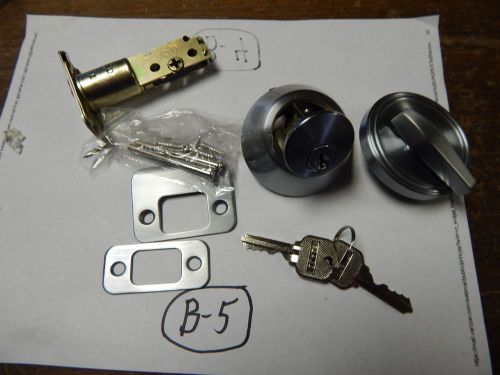 Cal-royal model ed-500 us15 satin nickel single deadbolt unit # 1 for sale