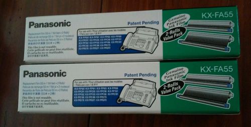 Genuine Panasonic Ink Film KX-FA55 2 Rolls Value Pack - New Lot of 2