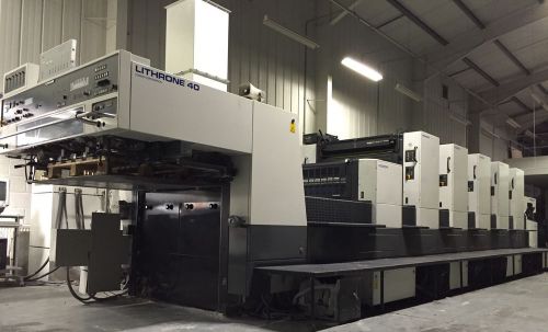 KOMORI LITHRONE L540+C 1998 5 COLOR OFFSET PRESS COATER PQC AMR SAPC IVT WEKO