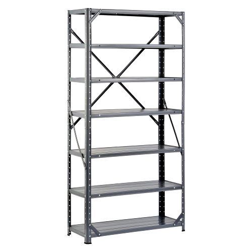 7 Shelf Shelving Unit Garage Home Shop Storage Organizer Steel Heavy Duty Metal