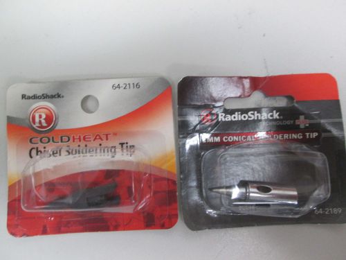 RADIO SHACK SOLDERING TIPS  2 PCS.  64-2189  64-2116   NEW  FREE SHIPPING  TD71