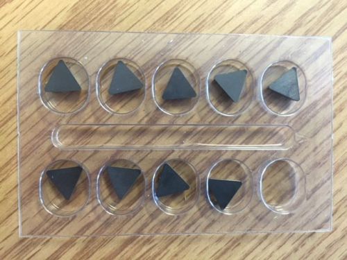 Kennametal carbide turning insert TPG 222T ceramic grade K090, 9 inserts