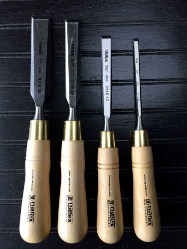 Narex Premium 4 piece set 6 (1/4&#034;), 12 (1/2&#034;), 20 (3/4&#034;), 26 (1&#034;) mm Chisels