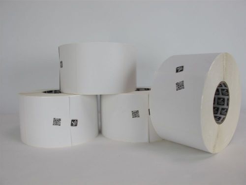 1 Case (4 Rolls) - Zebra Z-Select 4000D 4&#034;x4&#034; Thermal Label 3&#034; Core P/N 82801