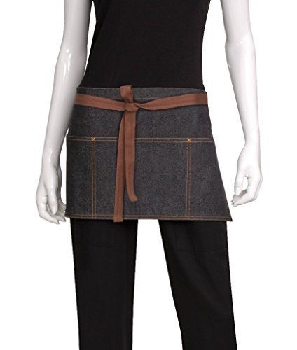 Chef Works AW054-BLK-0 Memphis Waist Apron, Black