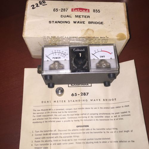 VINTAGE CALRAD  SR-16 STANDING WAVE BRIDGE  METER USED Orig Box 65-287