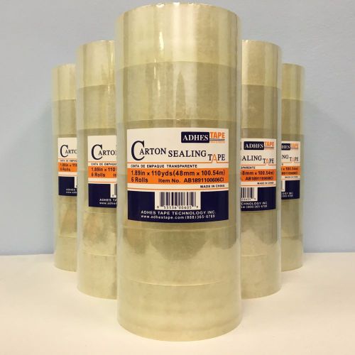 36 rolls premium clear carton box sealing packing tape 2.5 mil 2&#034;x110 yard for sale