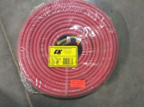 CeeKay 50&#039;x1/4&#034; Welding Hose For Acetylene Fuel Gas Grade R Fittings B&amp;B