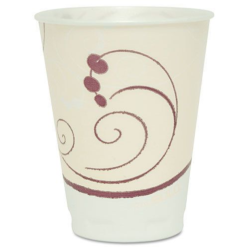 Symphony Design Trophy Foam Hot/Cold Drink Cups, 12oz, Beige, 100/Pack