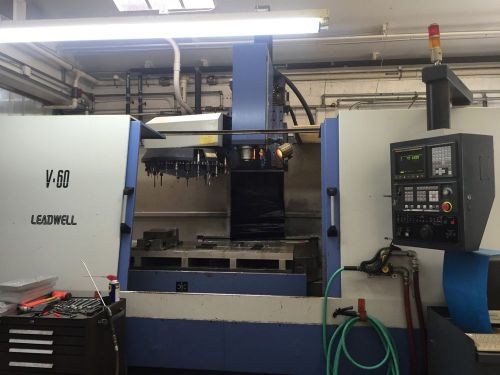 1994 Leadwell V-60 CNC Mill, 8000 rpm, 40 Taper, Fanuc 21M Control