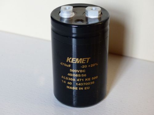 470uF 500V KEMET ALS30A HQ Capacitor Tube Audio 300B/Pulse Bank 2pcs.