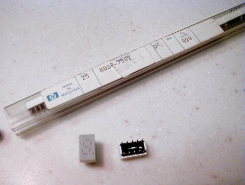 HP 7 segment LED Displays, HDSP-7501, stick of 25 pcs., NOS