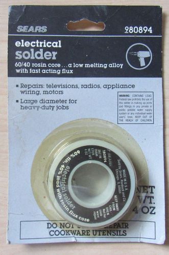 Sears 60/40 Electrical Rosin Core Solder Soldering Wire