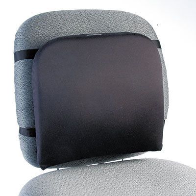 Memory Foam Backrest, 16&#034;w x 12&#034;d x 16&#034;h, Black, Sold as 1 Each