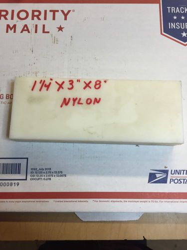 Nylon Flat Stock 1-1/4&#034;X 3&#034;x8&#034; White