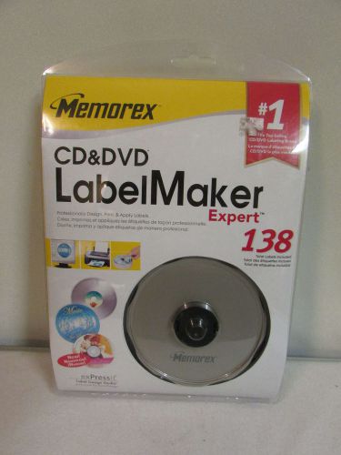 Memorex CD &amp; DVD LabelMaker Expert Disk Label Maker 138 Labels New Sealed