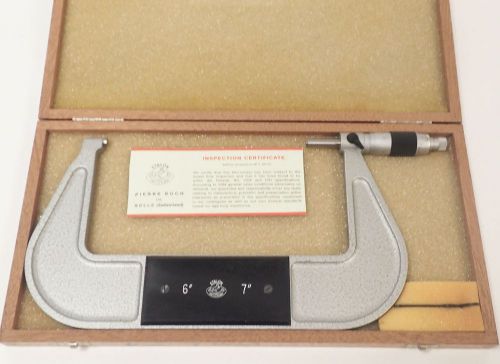 ETALON 6-7&#034; CARBIDE MICROMETER, SWISS MADE, IN ORIGINAL BOX