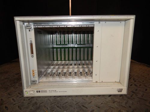 HP HEWLETT PACKARD MODEL E1401B HP 75000 SERIES C VXI HIGH POWER CHASSIS (#1656)