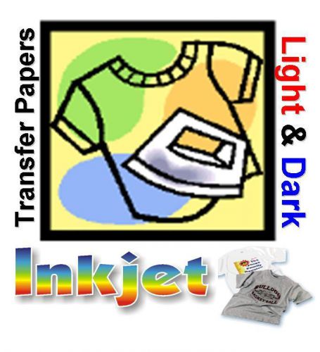 INK JET HEAT IRON ON TRANSFER PAPER DARK 500PK