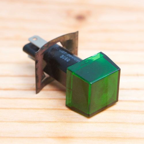 Square panel mount incandescent lamp indicator light - green 12v 1/2” for sale