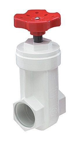 King Brothers Inc. GVP-1000-S 1-Inch Slip PVC Schedule 40 Gate Valve, White