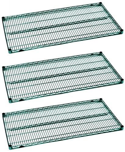 &#034;METRO&#034; 14&#034; x 36&#034; Green Epoxy Wire Shelves (1436NK3) 3-Pack